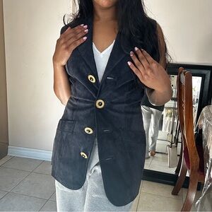 Danier Dark Navy Vest Vintage